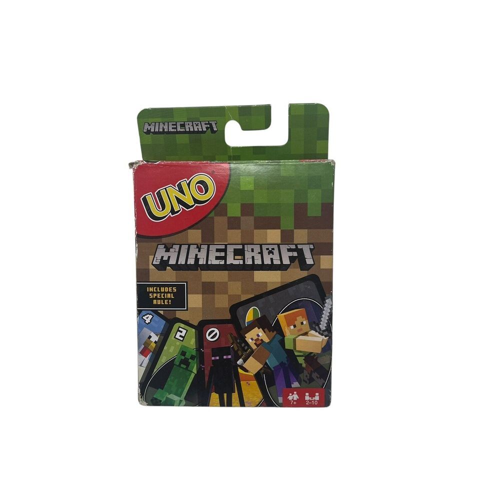 Minecraft UNO Card Game Mattel Creeper Special Rule‎ TNT Party Gift